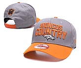 Broncos Country Gray Peaked Adjustable Hat GS,baseball caps,new era cap wholesale,wholesale hats